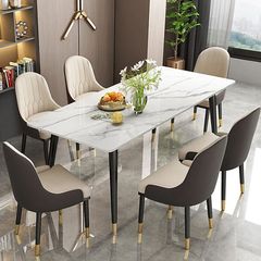 Bàn Ăn Cao Cấp Hebe – Mặt Đá Ceramic, Chân Côn Tối Giản