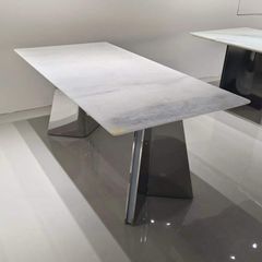 Bàn Ăn Inox  Mặt Đá Carol - Đẳng Cấp Phòng Ăn