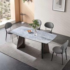Bàn Ăn Inox  Mặt Đá Carol - Đẳng Cấp Phòng Ăn
