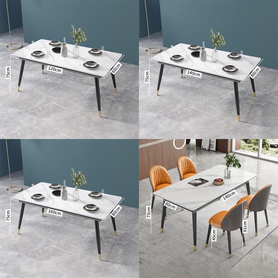 Bàn Ăn Cao Cấp Hebe – Mặt Đá Ceramic, Chân Côn Tối Giản