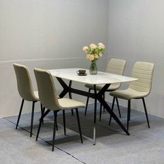 Bàn ăn mặt đá Noris LHBA1A – Hiện đại, sang trọng, bền bỉ