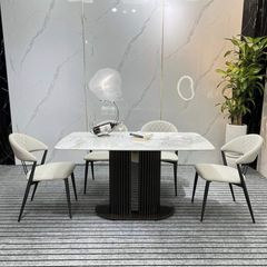 Bàn Ăn Mặt Đá Cao Cấp Pillar LHC0037 – Tinh Hoa Nội Thất Hiện Đại