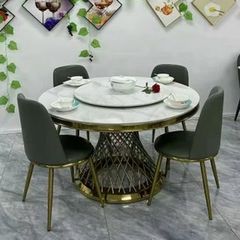 Bộ Bàn Ăn Mặt Đá Medusa + Ghế Aurora - Đẳng Cấp Và Sang Trọng
