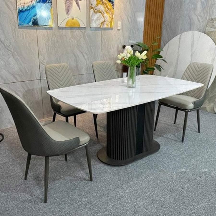 Bàn Ăn Mặt Đá Cao Cấp Pillar LHC0037 – Tinh Hoa Nội Thất Hiện Đại
