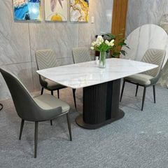 Bàn Ăn Mặt Đá Cao Cấp Pillar LHC0037 – Tinh Hoa Nội Thất Hiện Đại