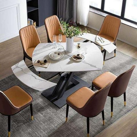 Bàn ăn thông minh mặt đá Ceramic cao cấp Apolo