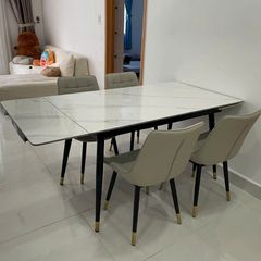 Bàn Ăn Chân Côn Thông Minh Mặt Đá Mở Rộng Cosima – Sự Lựa Chọn Hoàn Hảo Cho Không Gian Hiện Đại