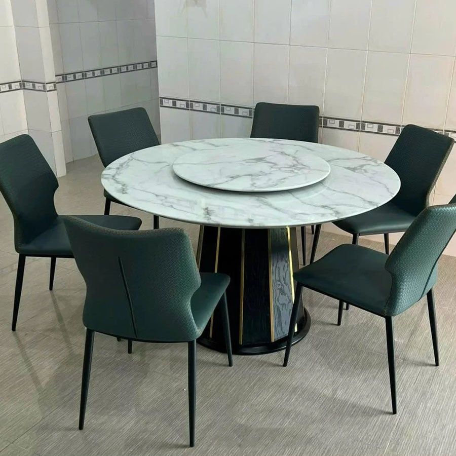Bàn Ăn Tròn 2 Mặt Đá Xoay Penta – Sang Trọng và Tiện Nghi Cho Không Gian Ăn Uống Hiện Đại