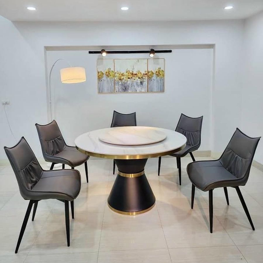 Bàn Ăn Tròn Xoay 2 Mặt Đá Kashei – Vẻ Đẹp Sang Trọng Cho Không Gian Bếp