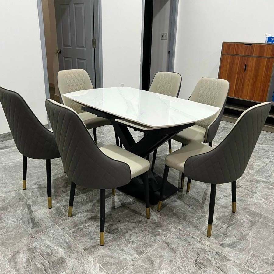 Bàn ăn thông minh mặt đá Ceramic cao cấp Apolo