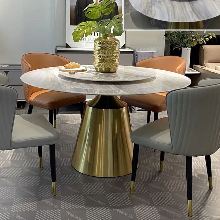Bàn Ăn Mặt Đá Tròn Thông Minh Jacky – Đẳng Cấp Cho Phòng Ăn