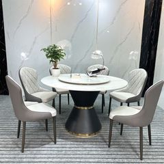 Bàn ăn tròn xoay 2 mặt đá Keisha - Mặt Đá Cao Cấp, Sang Trọng Và Bền Bỉ