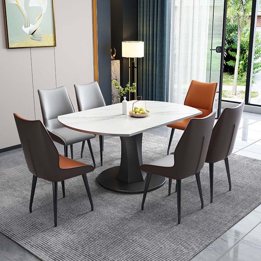 Bàn Ăn Mặt Đá Thông Minh Lucifer Xoay Tròn Thành Chữ Nhật - Sang Trọng