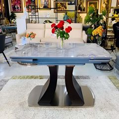 Bàn Ăn Mặt Đá Thông Minh Lazio - Kích thước Mở Rộng, Chất Liệu Cao Cấp