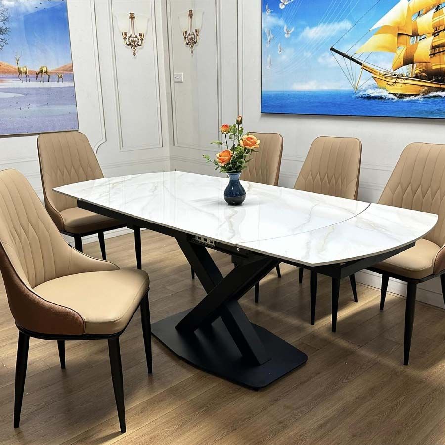 Bàn ăn thông minh mặt đá Ceramic cao cấp Apolo