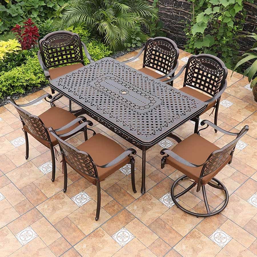 Bàn Sân Vườn Chữ Nhật Có Bếp Nướng LHBV07 - Tạo Điểm Nhấn Độc Đáo Cho Không Gian Ngoài Trời