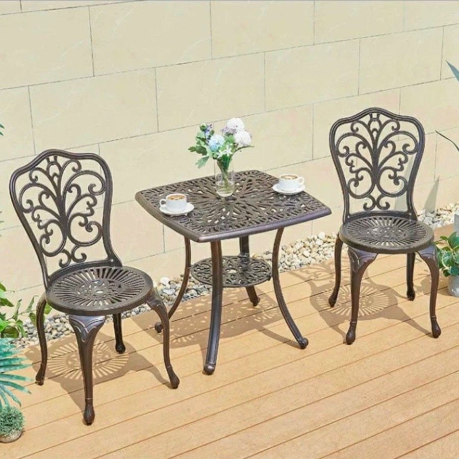 Bàn Sân Vườn Nhôm Đúc Vuông LHBV4 - Sự Kết Hợp Hoàn Hảo Cho Không Gian Ngoại Thất