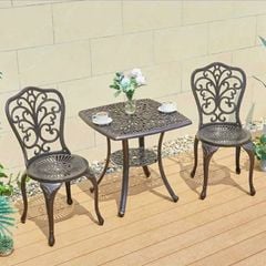 Bàn Sân Vườn Nhôm Đúc Vuông LHBV4 - Sự Kết Hợp Hoàn Hảo Cho Không Gian Ngoại Thất
