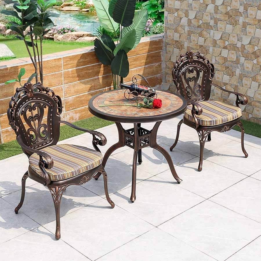 Bàn Sân Vườn Mặt Đá Tròn LHBV16 - Phong Cách Hiện Đại và Sang Trọng Cho Không Gian Ngoài Trời