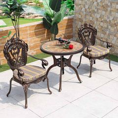 Bàn Sân Vườn Mặt Đá Tròn LHBV16 - Phong Cách Hiện Đại và Sang Trọng Cho Không Gian Ngoài Trời