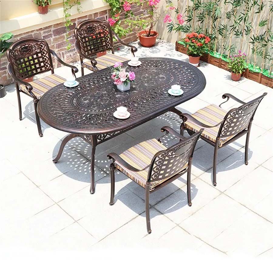 Bàn Sân Vườn Hình Oval Cấp LHBV8 - Sự Lựa Chọn Hoàn Hảo Cho Không Gian Ngoài Trời