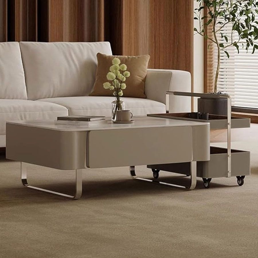 Bàn Trà Đôi LHBT138 - Bàn Trà Mặt Đá Ceramic Hiện Đại