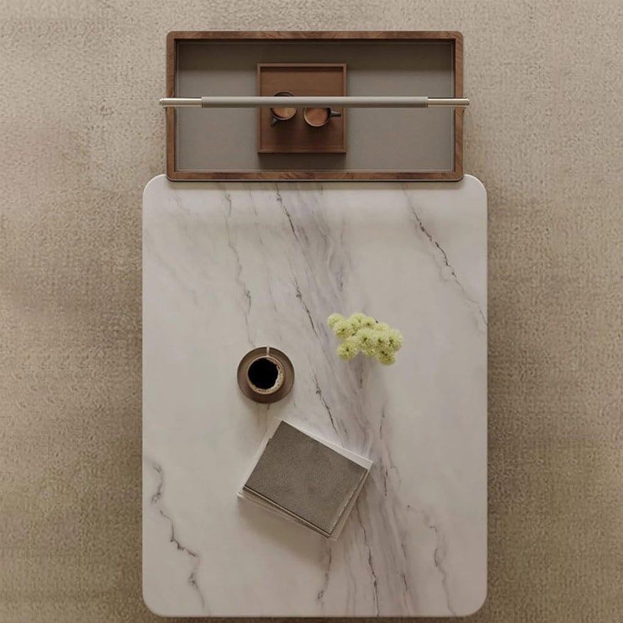 Bàn Trà Đôi LHBT138 - Bàn Trà Mặt Đá Ceramic Hiện Đại
