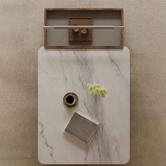 Bàn Trà Đôi LHBT138 - Bàn Trà Mặt Đá Ceramic Hiện Đại