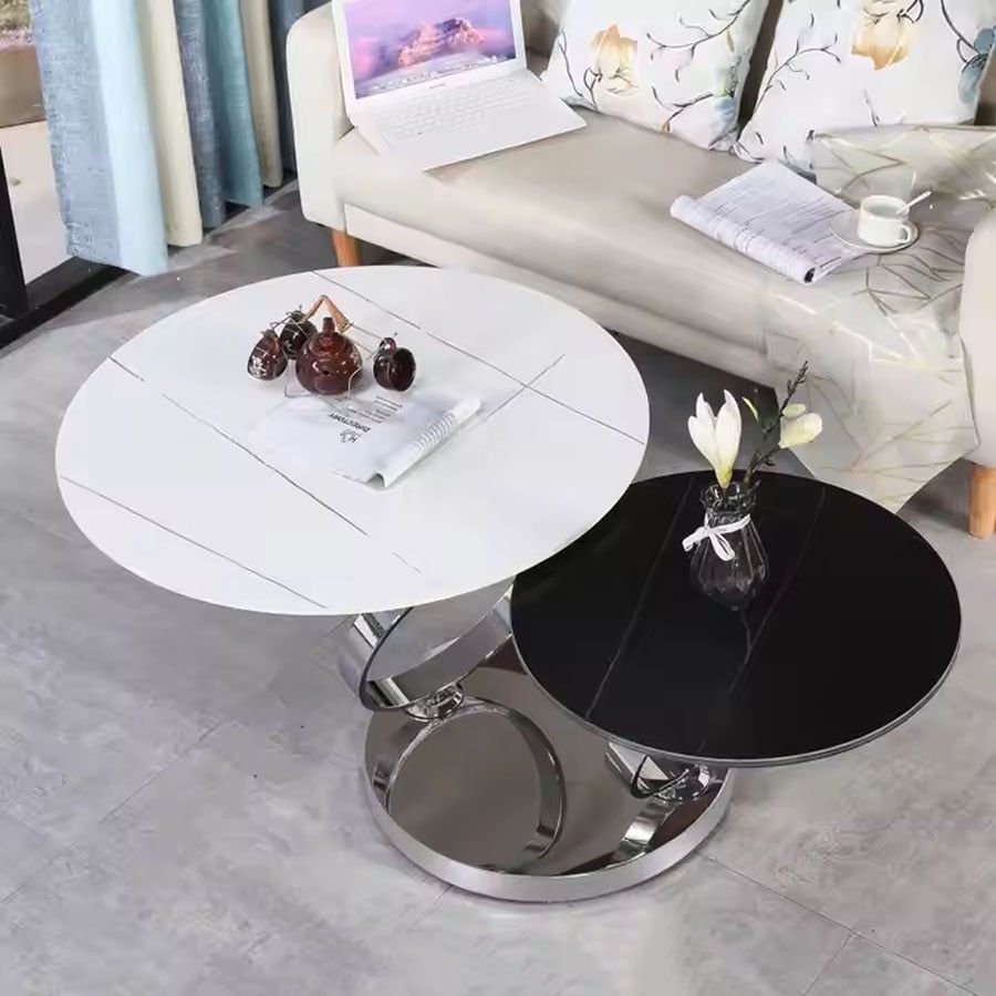Bàn Trà Tròn 2 Mặt Xoay LHBT02- Thiết Kế Sang Trọng và Tiện Dụng