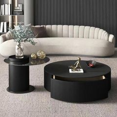 Bàn Trà Đôi LHBT03 - Thiết Kế Hiện Đại Với Mặt Đá Ceramic Và Kính Cao Cấp