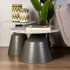Bàn Trà Mặt Đá LHAK07 - Bàn Trà Chân Sắt Sơn Tĩnh Điện, Mặt Đá Ceramic