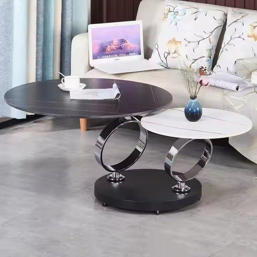 Bàn Trà Tròn 2 Mặt Xoay LHBT02- Thiết Kế Sang Trọng và Tiện Dụng