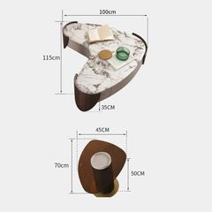 Bàn Trà Trái Tim Đôi Mặt Đá Heart LH970 - Điểm Nhấn Sang Trọng Cho Phòng Khách Hiện Đại