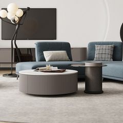 Bàn Trà Mặt Đá Horus LHBT01 - Sự Kết Hợp Hoàn Hảo Giữa Đá Tự Nhiên Và Kính Cường Lực