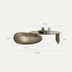 Bàn Trà Tròn LHD2035 - Thiết Kế Độc Đáo Với Chân Composite Xoay 360 Độ