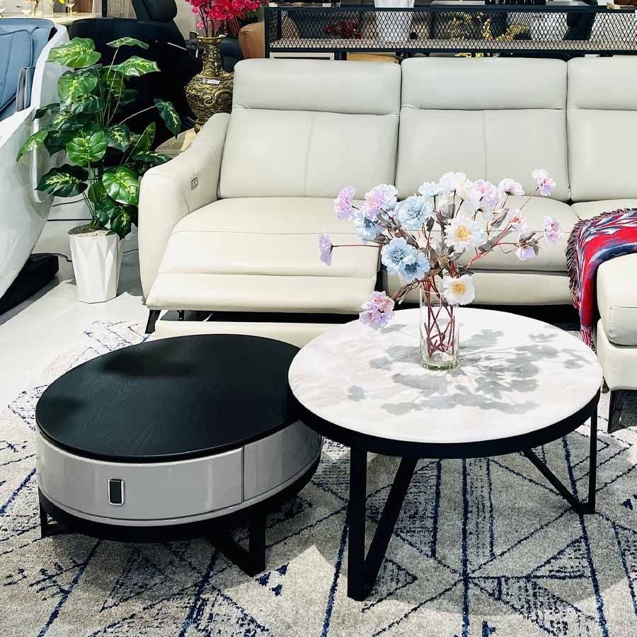 Bàn Trà Mặt Đá Tròn Hera LHBT8132 - Vẻ Đẹp Tinh Tế Cho Phòng Khách