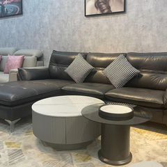 Bàn Trà Mặt Đá Horus LHBT01 - Sự Kết Hợp Hoàn Hảo Giữa Đá Tự Nhiên Và Kính Cường Lực