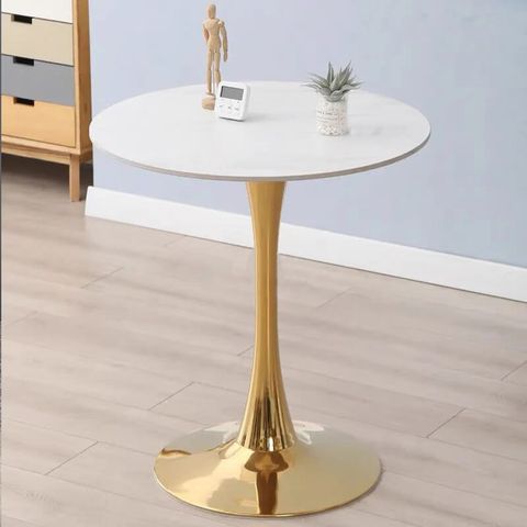 Bàn Tròn Gỗ Chân Sắt Tulip Mạ Vàng - Sang Trọng Và Đẳng Cấp Cho Mọi Không Gian