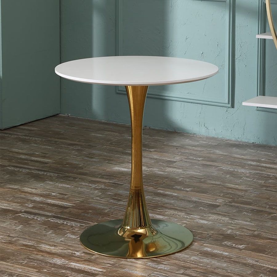 Bàn Tròn Gỗ Chân Sắt Tulip Mạ Vàng - Sang Trọng Và Đẳng Cấp Cho Mọi Không Gian