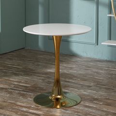 Bàn Tròn Gỗ Chân Sắt Tulip Mạ Vàng - Sang Trọng Và Đẳng Cấp Cho Mọi Không Gian