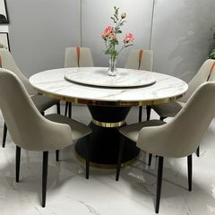 Bàn Ăn Tròn Xoay 2 Mặt Đá Kashei – Vẻ Đẹp Sang Trọng Cho Không Gian Bếp