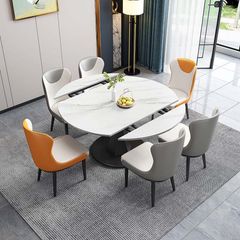 Bàn Ăn Mặt Đá Thông Minh Lucifer Xoay Tròn Thành Chữ Nhật - Sang Trọng