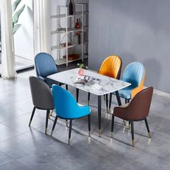 Bàn Ăn Cao Cấp Hebe – Mặt Đá Ceramic, Chân Côn Tối Giản