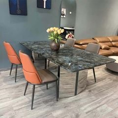 Bàn Ăn Inox Tráng Gương Mặt Đá Titanium – Sang Trọng, Đẳng Cấp và Bền Bỉ