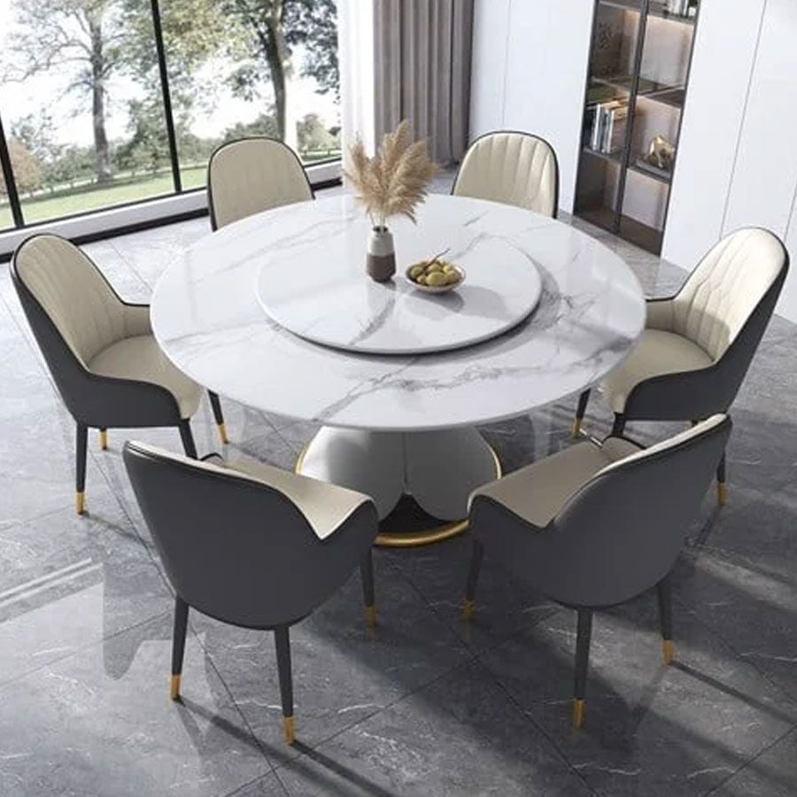 Bộ Bàn Ăn Mặt Đá Melisa + Ghế Monet - Sự Kết Hợp Hoàn Hảo Của Sang Trọng Và Tiện Nghi