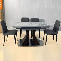Bộ Bàn Ăn Thông Minh Mặt Đá Lazio + Ghế Nate - Sự Kết Hợp Đẳng Cấp Và Tiện Nghi