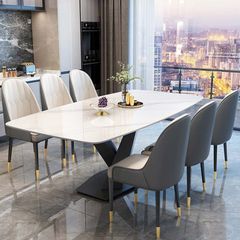 Bộ Bàn Ăn Mặt Đá Fiona + Ghế Ăn Monet - Sự Kết Hợp Sang Trọng Và Tiện Nghi