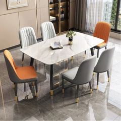Bộ Bàn Ăn Mặt Đá Hebe + Ghế Monet Không Tay – Sự Kết Hợp Hoàn Hảo Cho Không Gian Sang Trọng