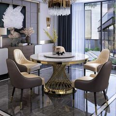 Bộ Bàn Ăn Mặt Đá Medusa + Ghế Monet - Sự Kết Hợp Hoàn Hảo Của Sang Trọng Và Tiện Nghi