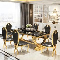 Bộ Bàn Ăn Mặt Đá Venus + Ghế Victoria - Sang Trọng Và Tinh Tế